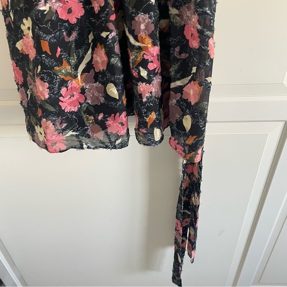 New! Tanya Taylor Mara Tie-Waist Floral Fil Coupe Mini Dress nwt 30445 - Picture 5 of 11